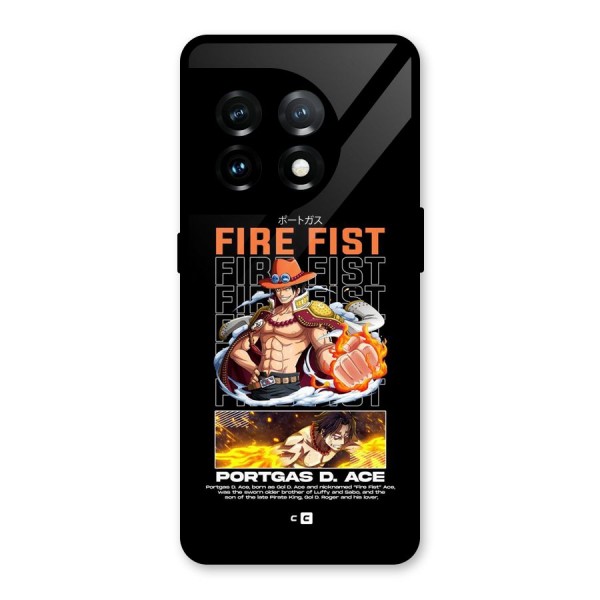 Fire Fist Ace Glass Back Case for OnePlus 11