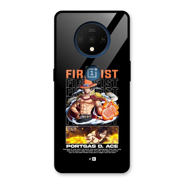 Fire Fist Ace Glass Back Case for OnePlus 7T