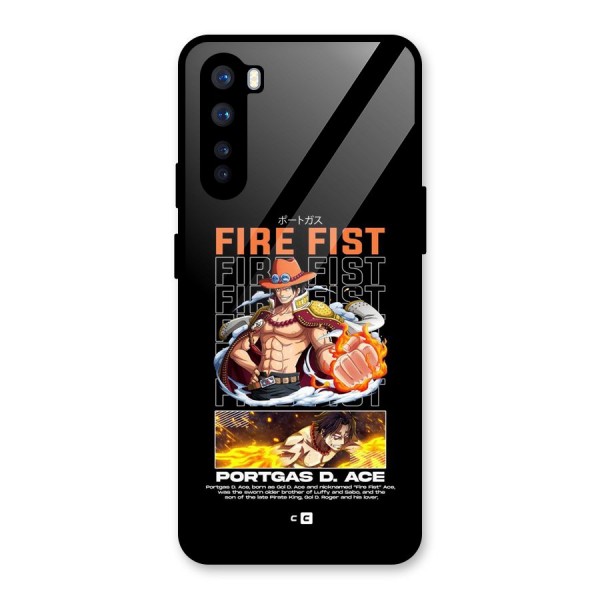 Fire Fist Ace Glass Back Case for OnePlus Nord