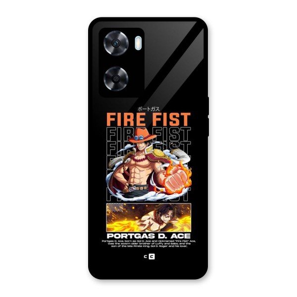 Fire Fist Ace Glass Back Case for Oppo A77s