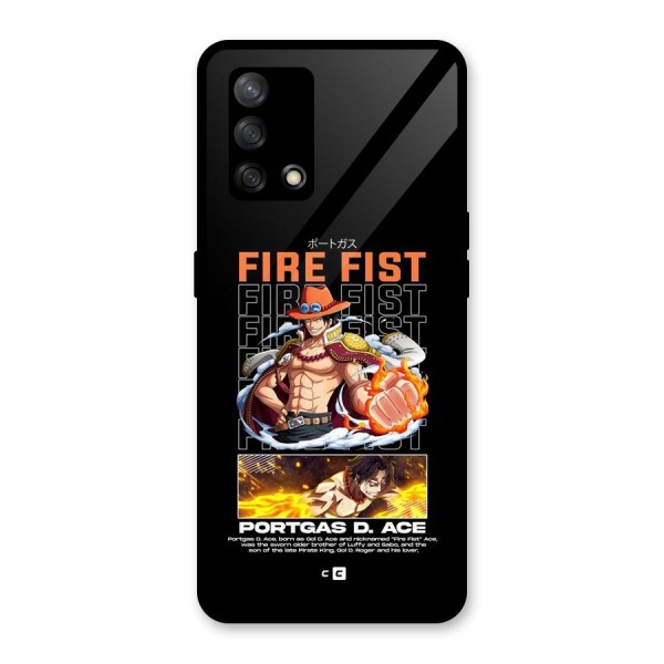 Fire Fist Ace Glass Back Case for Oppo F19