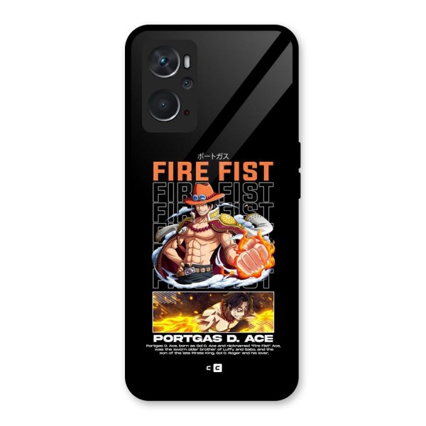 Fire Fist Ace Glass Back Case for Oppo K10 4G