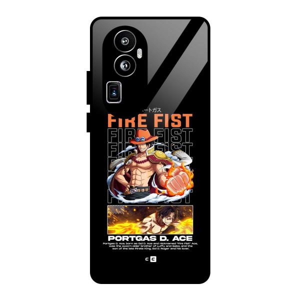 Fire Fist Ace Glass Back Case for Oppo Reno10 Pro Plus