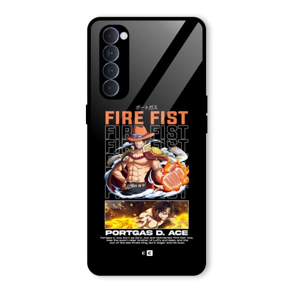 Fire Fist Ace Glass Back Case for Oppo Reno4 Pro