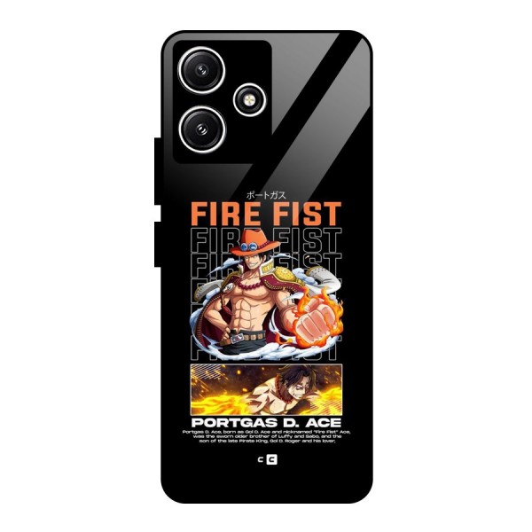 Fire Fist Ace Glass Back Case for Poco M6 Pro