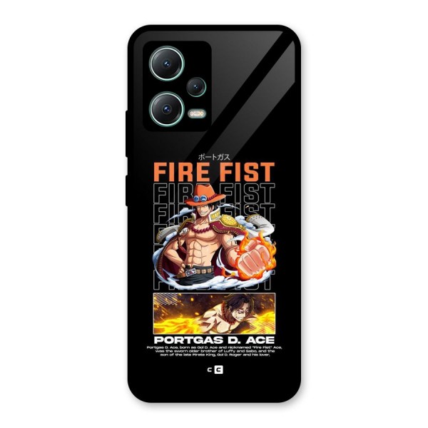 Fire Fist Ace Glass Back Case for Poco X5