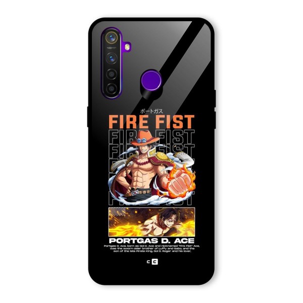 Fire Fist Ace Glass Back Case for Realme 5 Pro