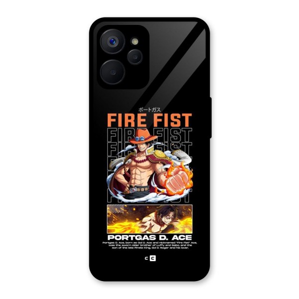 Fire Fist Ace Glass Back Case for Realme 9i 5G