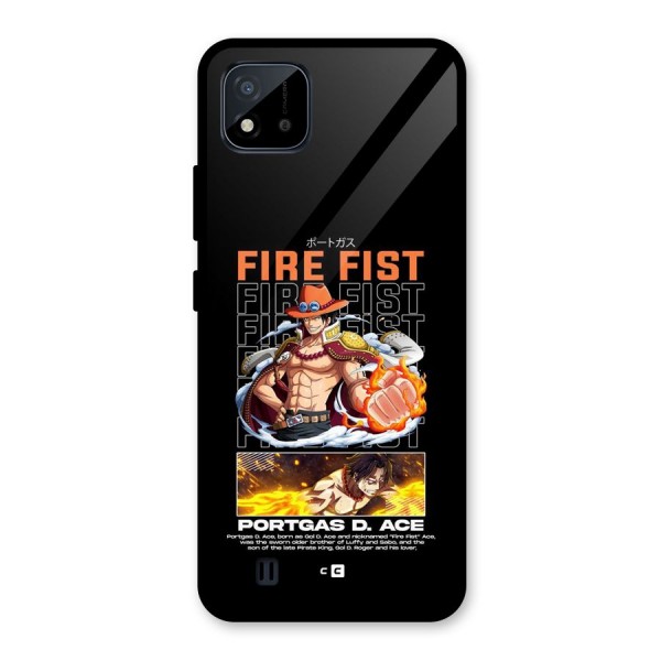 Fire Fist Ace Glass Back Case for Realme C11 2021