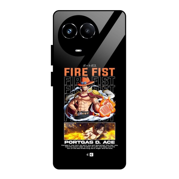 Fire Fist Ace Glass Back Case for Realme Narzo 60X