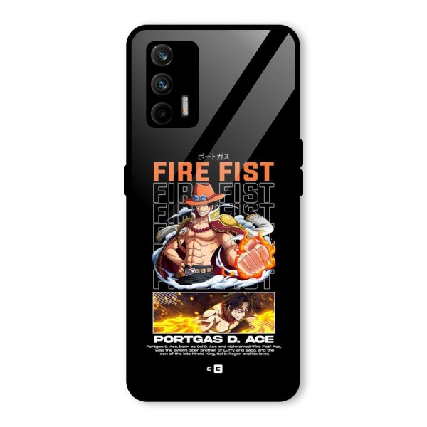 Fire Fist Ace Glass Back Case for Realme X7 Max