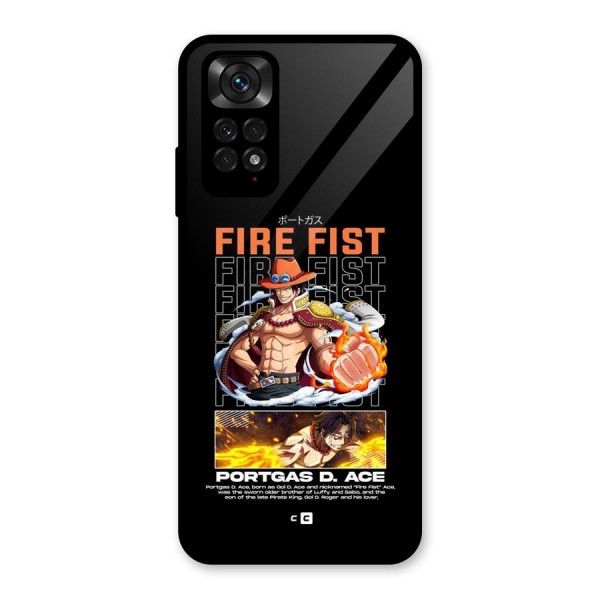 Fire Fist Ace Glass Back Case for Redmi Note 11