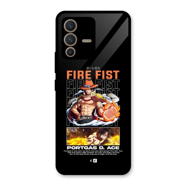 Fire Fist Ace Glass Back Case for Vivo V23 5G