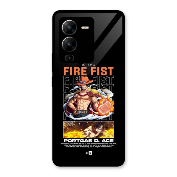 Fire Fist Ace Glass Back Case for Vivo V25 Pro