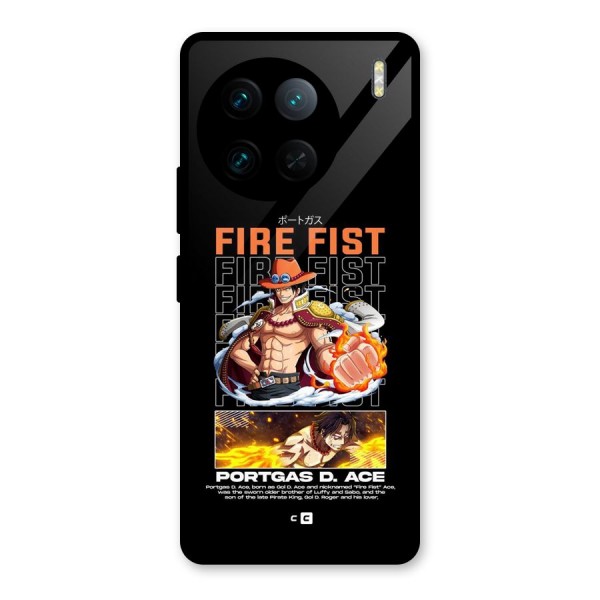 Fire Fist Ace Glass Back Case for Vivo X90 Pro