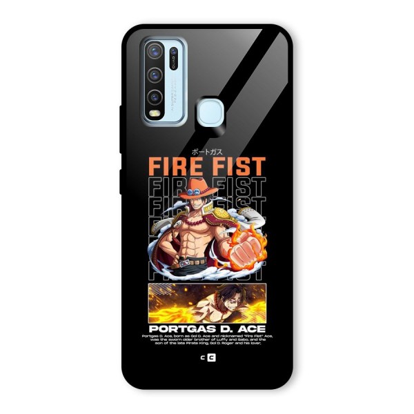 Fire Fist Ace Glass Back Case for Vivo Y50