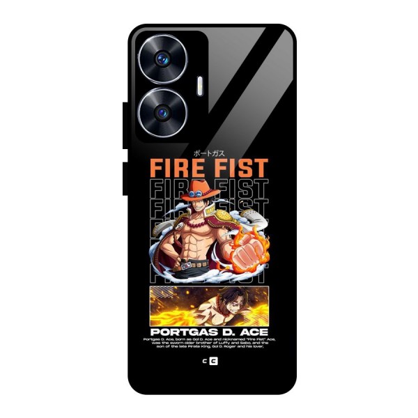 Fire Fist Ace Glass Back Case for realme C55