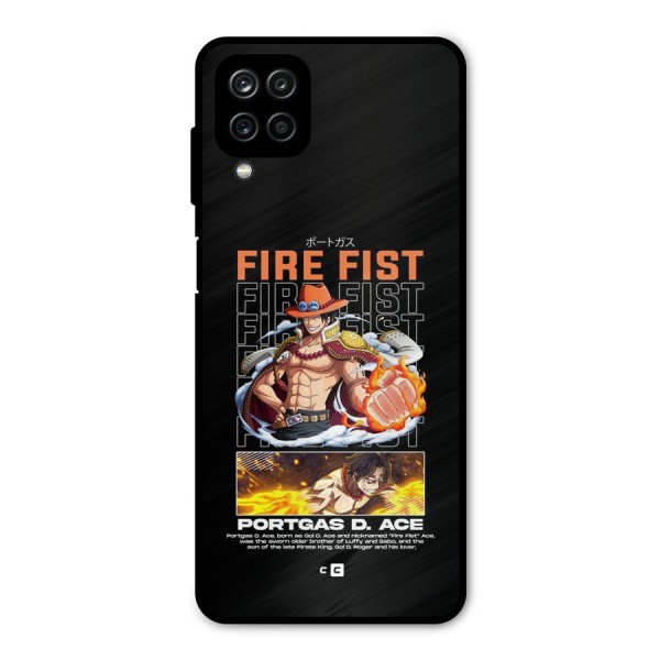 Fire Fist Ace Metal Back Case for Galaxy A12