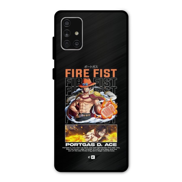 Fire Fist Ace Metal Back Case for Galaxy A71