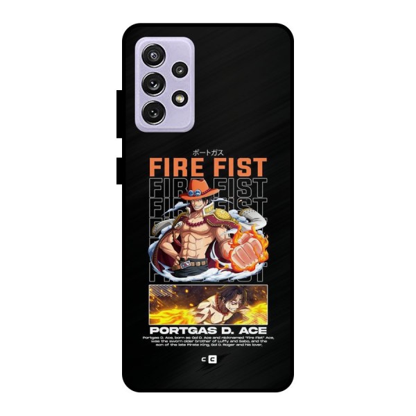 Fire Fist Ace Metal Back Case for Galaxy A72