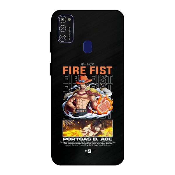 Fire Fist Ace Metal Back Case for Galaxy M21