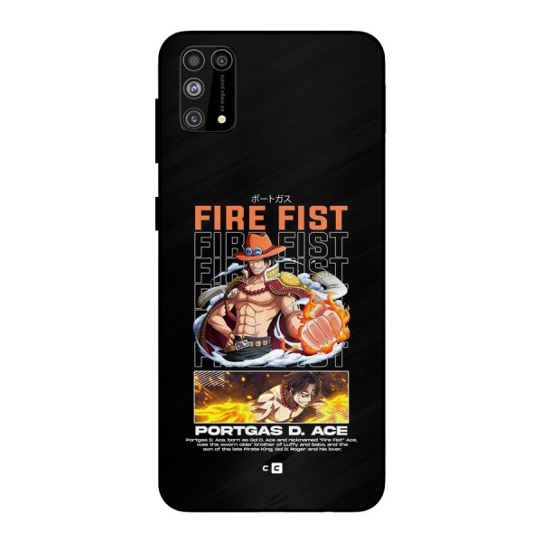 Fire Fist Ace Metal Back Case for Galaxy M31