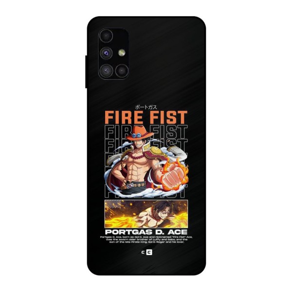 Fire Fist Ace Metal Back Case for Galaxy M51