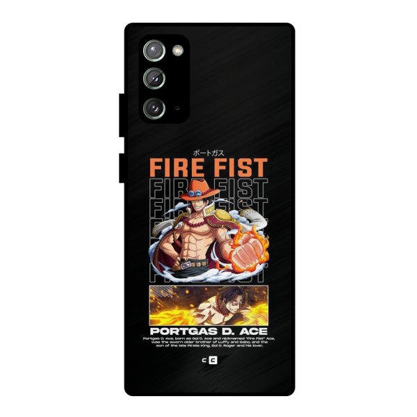 Fire Fist Ace Metal Back Case for Galaxy Note 20