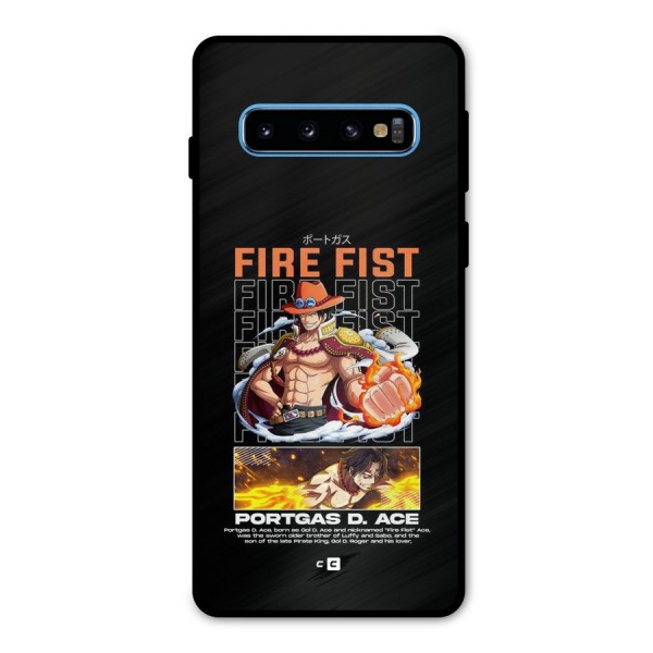 Fire Fist Ace Metal Back Case for Galaxy S10