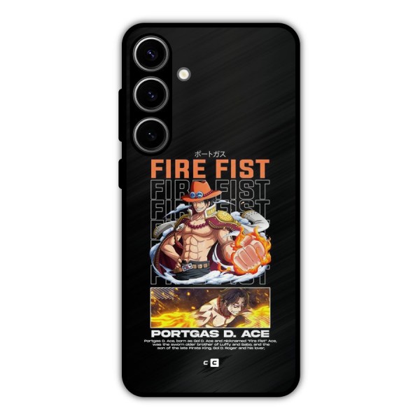 Fire Fist Ace Metal Back Case for Galaxy S24 Plus