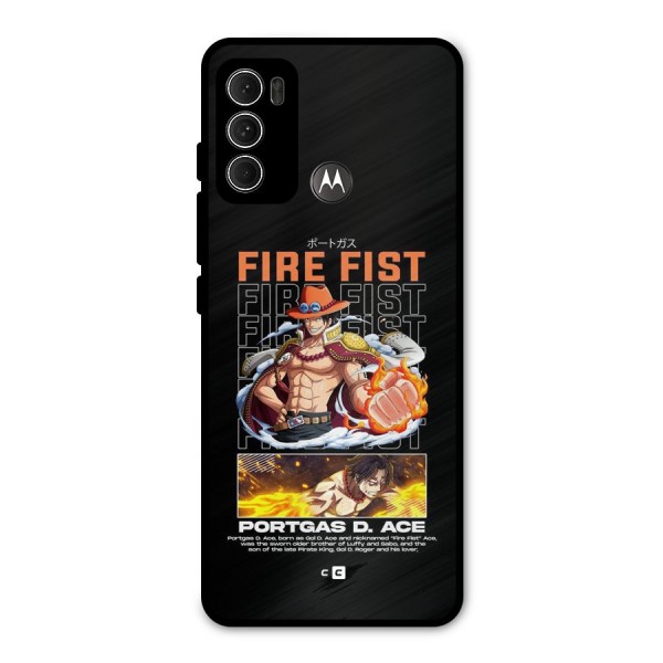 Fire Fist Ace Metal Back Case for Moto G60