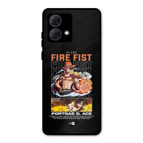 Fire Fist Ace Metal Back Case for Moto G84