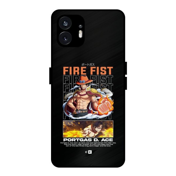 Fire Fist Ace Metal Back Case for Nothing Phone 2