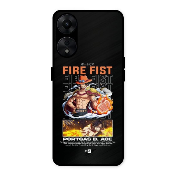 Fire Fist Ace Metal Back Case for Oppo A78 5G