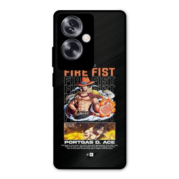 Fire Fist Ace Metal Back Case for Oppo A79 5G