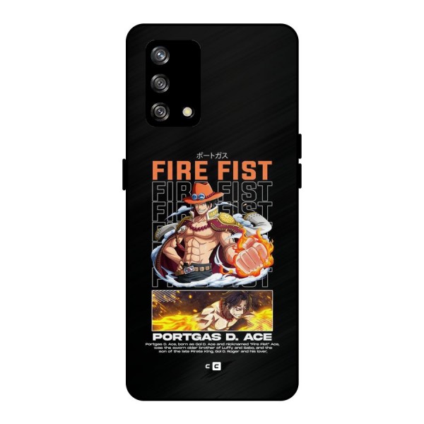 Fire Fist Ace Metal Back Case for Oppo F19s