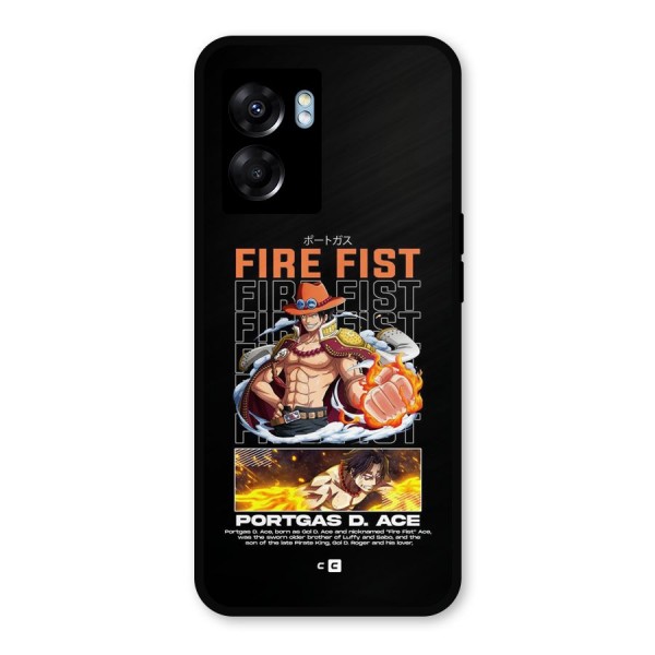 Fire Fist Ace Metal Back Case for Oppo K10 (5G)