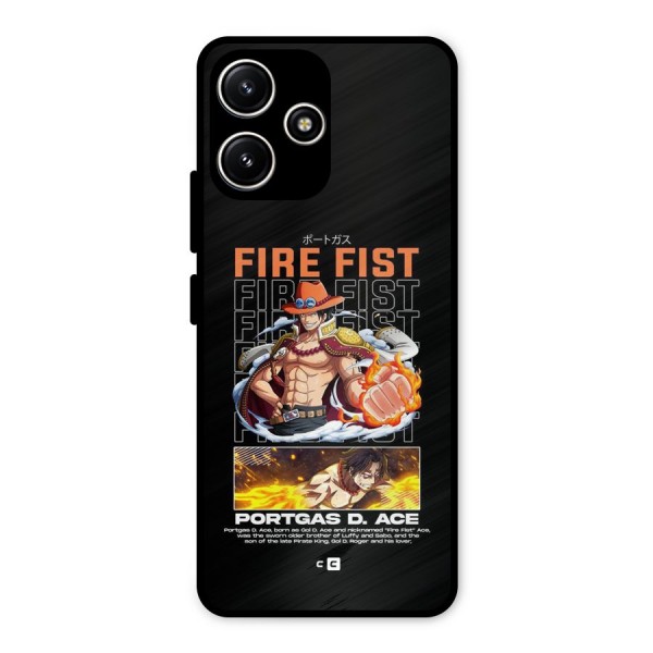 Fire Fist Ace Metal Back Case for Redmi 12 5G