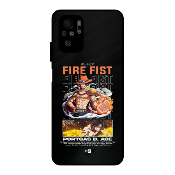 Fire Fist Ace Metal Back Case for Redmi Note 10