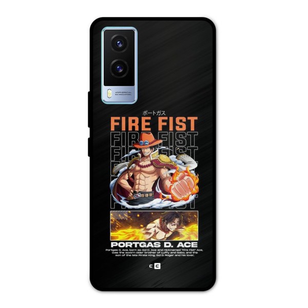 Fire Fist Ace Metal Back Case for Vivo V21e 5G