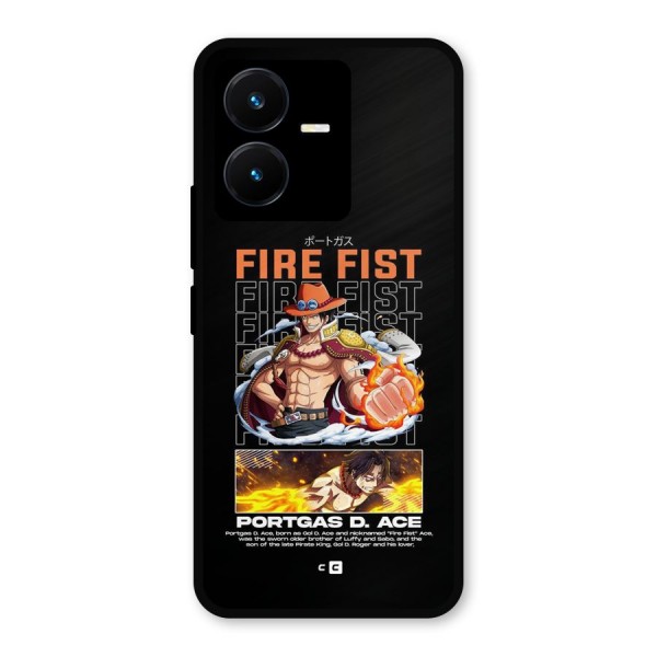 Fire Fist Ace Metal Back Case for Vivo Y22s