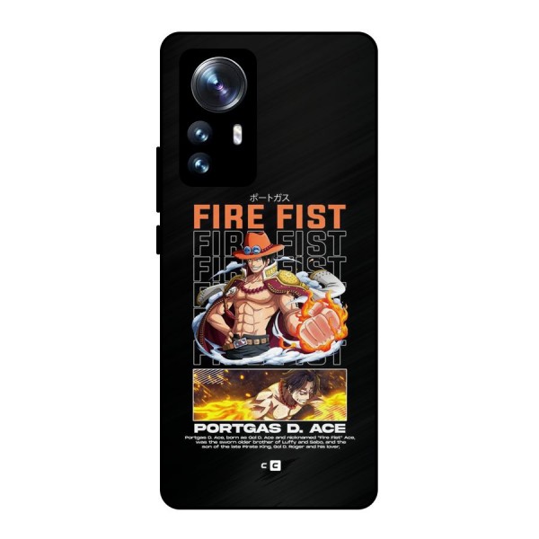 Fire Fist Ace Metal Back Case for Xiaomi 12 Pro