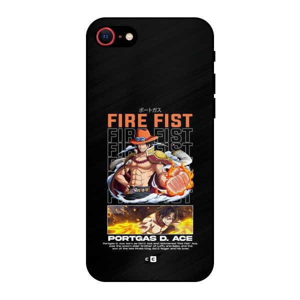Fire Fist Ace Metal Back Case for iPhone 8