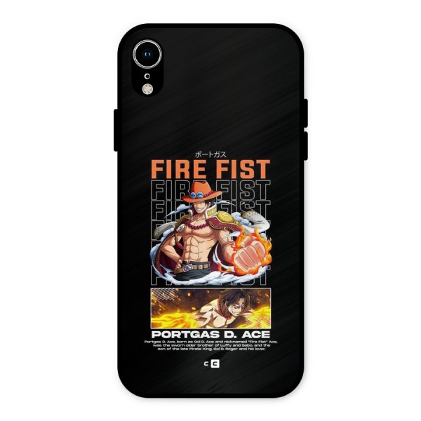Fire Fist Ace Metal Back Case for iPhone XR
