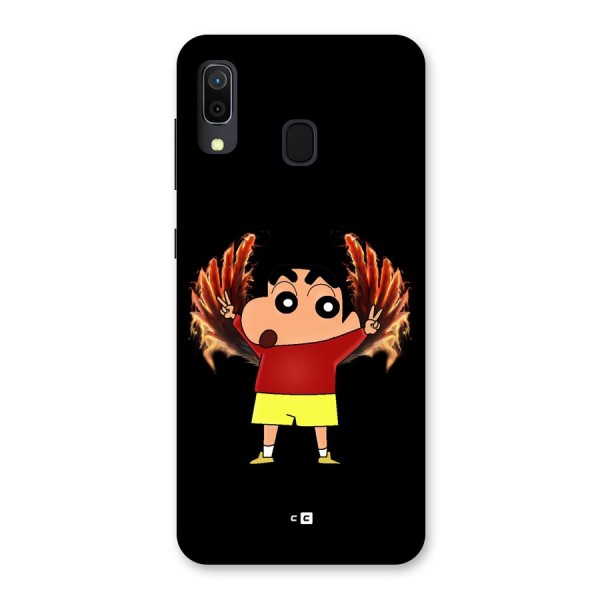 Fire Shinchan Back Case for Galaxy A20