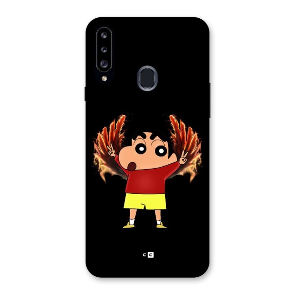 Fire Shinchan Back Case for Galaxy A20s