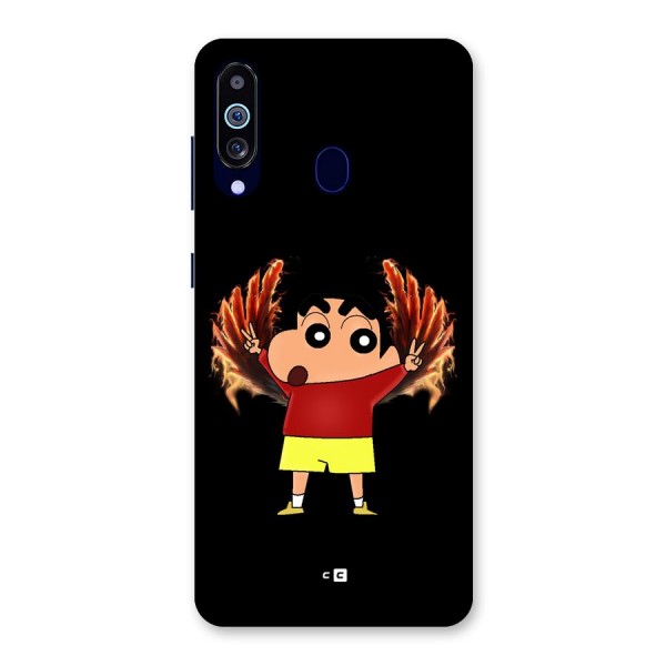 Fire Shinchan Back Case for Galaxy A60