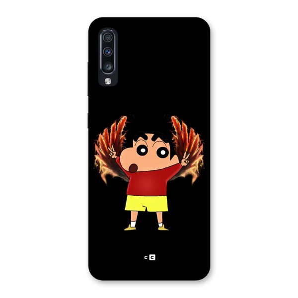 Fire Shinchan Back Case for Galaxy A70s