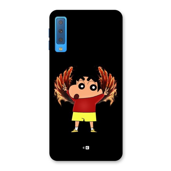 Fire Shinchan Back Case for Galaxy A7 (2018)