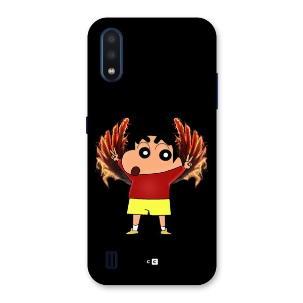 Fire Shinchan Back Case for Galaxy M01